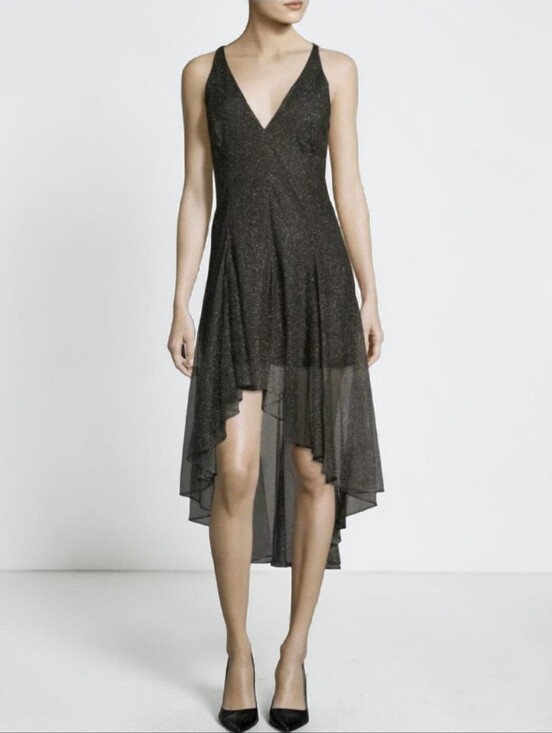 Halston Heritage Dresses & Skirts - Halston Heritage Sexy & Sheer Black Mini Cocktail Dress